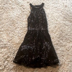 Strapless Black Sparkly B Darlin Party Dress